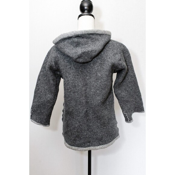 Marconi Lambs wool Angora S Gray hooded Jacket sweater coat - Picture 2 of 5